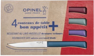 Bon app&ecirc;tit + coffret de 4 couteaux de table opinel glam