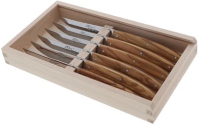 Le Thiers - Coffret 6 couteaux bois d olivier prestige