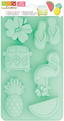 Moule &agrave; g&acirc;teaux silicone Multi-summer vert Vert ScrapCooking&reg;