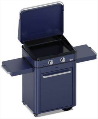 ENO Combo plancha gaz 2 feux + chariot Bleu Navy EnoSign 65 - 57028358