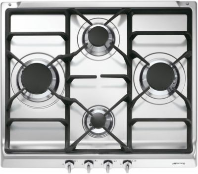 Smeg S60ghs Gas Hob 4 Burners 60 Cm Argent&eacute;