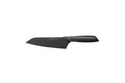 Fiskars Couteau Santoku, Design moderne, Longueur totale: 29 cm, Acier/Plastique, Edge, 1003097