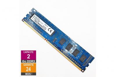 Barrette M&eacute;moire 2Go RAM DDR3 Kingston HP655409-150-HYCG DIMM PC3-12800U 1Rx8 
