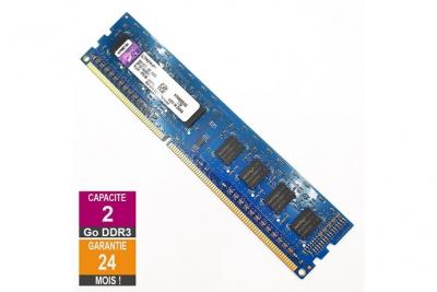 Barrette M&eacute;moire 2Go RAM DDR3 Kingston KTH9600C/2G DIMM PC3-12800U 1Rx8 