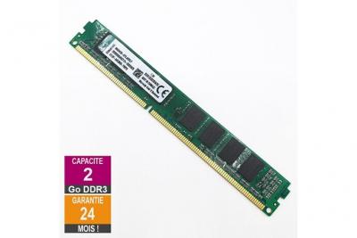 Barrette M&eacute;moire 2Go RAM DDR3 Kingston KVR1333D3S9/2G DIMM PC3-10600U 1Rx8 LP 