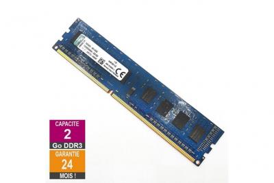 Barrette M&eacute;moire 2Go RAM DDR3 Kingston KVR16N11/2 DIMM PC3-12800U 1Rx8 