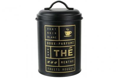 LA BOITE A Bo&icirc;te &agrave; th&eacute; BT6668 Noir Mat M&eacute;tal