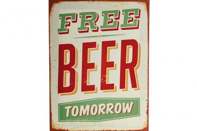 OUT OF THE BLUE - Cadre en toile Beer - En toile et bois 30 x 40 cm