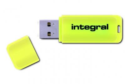 Cl&eacute; Usb Integral Neon Jaune 128 Go 