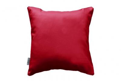 Coussin passepoil 60 x 60 cm polyester uni essentiel Rouge