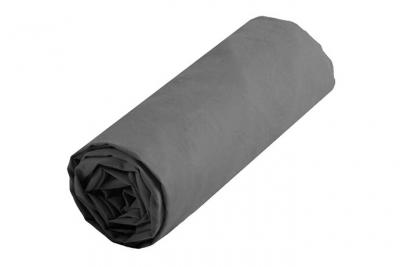 STOF - Drap housse gris uni en coton 140 x 190 cm