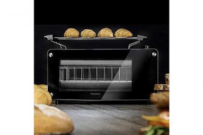 Grille pain &eacute;lectrique une longue fente 1260w gris noir