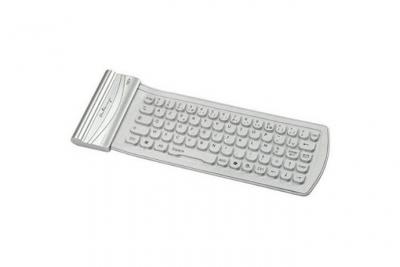 Halterrego Mini Clavier Bluetooth en Silicone, Silver