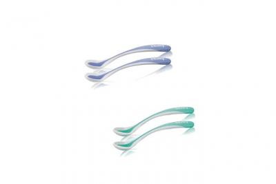 NUBY Cuill&egrave;res Thermosensibles Bord Doux - D&egrave;s 3 mois - Lot de 4