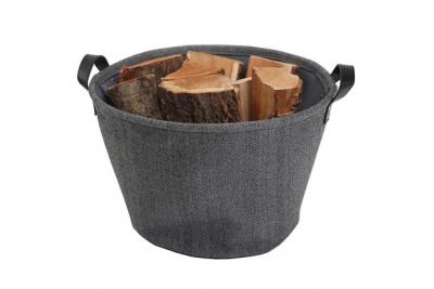 Panier &agrave; b&ucirc;ches gris fonc&eacute; LE MARQUIER Teahupo l.50 x H.34 cm
