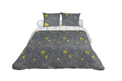 Parure de lit Lisa anthracite 240x220 cm
