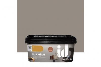 Id Paris - Peinture d&eacute;corative pur metal 2L nickel nickel