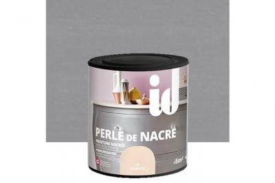 Peinture meubles et boiseries PERLE DE NACRE 500ML PLATINE - ID Paris