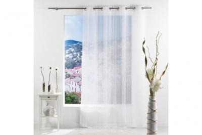 Panneau a oeillets 140 x 240 cm voile sable salina Blanc