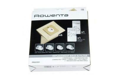 Rowenta. Sac X 6 Filtre X 2 Compacteo. Ref: Zr003901