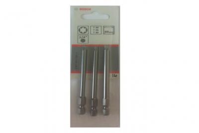 Set de 3 embouts de vissage extra-dur torx t20 t25 t30 l 89 mm bosch  2607001760