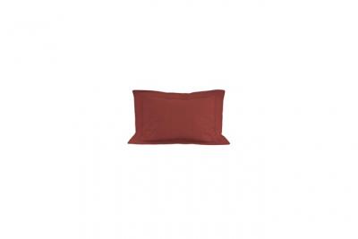 Taie d'oreiller en coton 57 fils 50x70 cm UNI brique, par