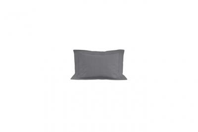 Taie d'oreiller en coton 57 fils 50x70 cm UNI gris, par Soleil d'ocre