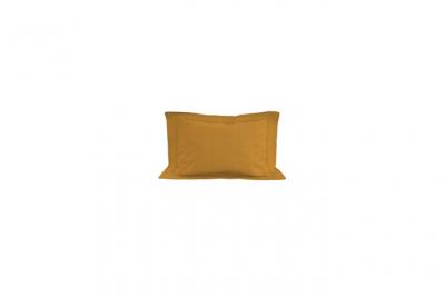 Taie d'oreiller en coton 57 fils 50x70 cm UNI moutarde, par