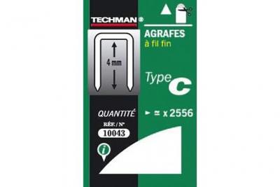 Techman - 5000 agrafes type D 10 mm