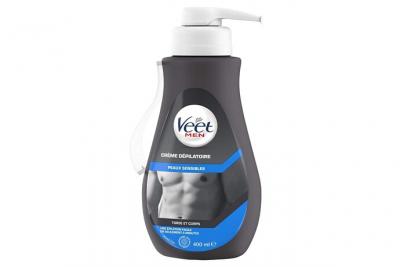 VEET Cr&egrave;me D&eacute;pilatoire Homme - Peaux Sensibles - 400 ml - Lot de 4
