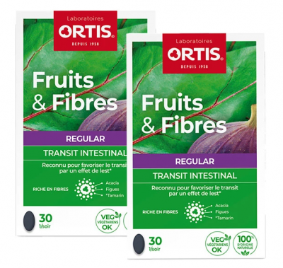 Ortis Fruits&Fibres Regular Transit Intestinal 2x30 Comprim&eacute;s