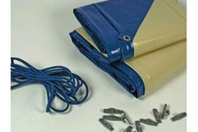 B&acirc;che hiver pour piscine Palma / Havana - 280 gr/m&sup2; - bleu