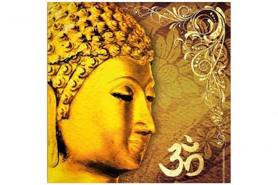 Cadre carr&eacute; en toile Bouddha 