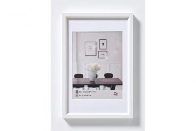Cadre photo imitation acier Steel Style - 10 x 15 cm - Blanc