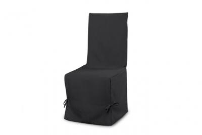 Housse de chaise en coton panama anthracite - Anthracite