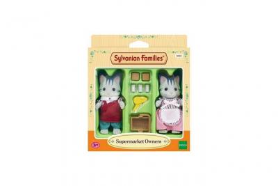 Chats gris commer&ccedil;ants Epoch D'enfance Sylvanian Families 