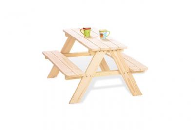 Ensemble de table et bancs 'Nicki f&uuml;r 4', natureel - nature - Pinolino