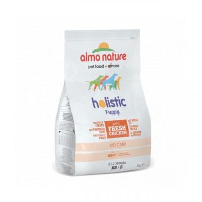 Croquettes almo nature holistic pour chiot petite race poulet et riz sac 2 kg