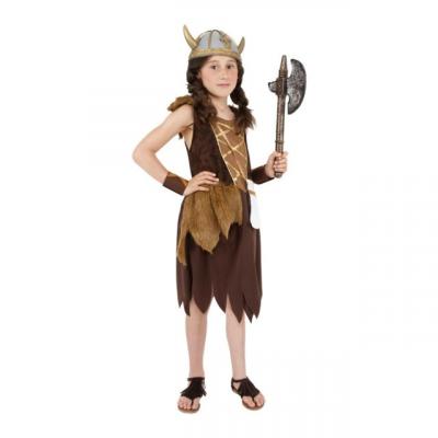 Smiffy's Costume fille viking, Marron, avec robe et bracelets