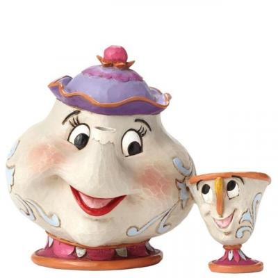 Disney Traditions Belle Et La B&ecirc;te Mrs Potts Et Chip 10 Cm