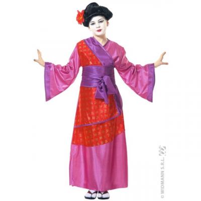 Costume Geisha Enfant - Rouge / rose / violet - 128 cm