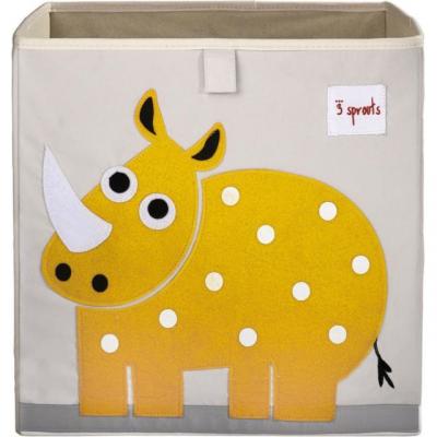 Cube de rangement mes animaux pr&eacute;f&eacute;r&eacute;s rhinoc&eacute;ros EYBY078-RHNO