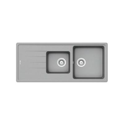 Evier granit gris ELEMENT 2 bacs 1 &eacute;gouttoir