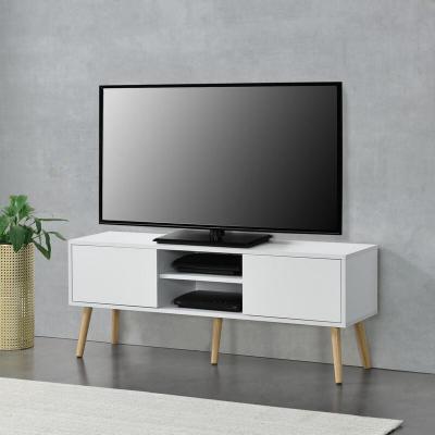 Meuble TV Eskilstuna 120 x 30 x 47 cm Blanc [en.casa]