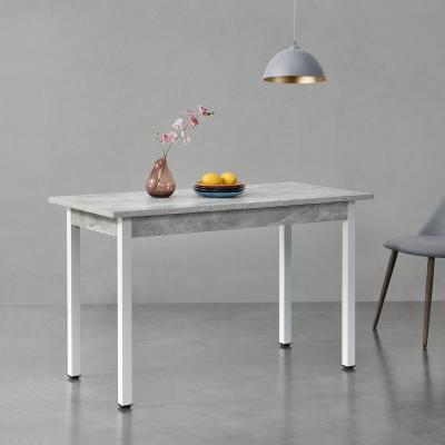 Table de Salle &agrave; Manger Den Haag 120 x 60 x 75 cm Effet B&eacute;ton Blanc