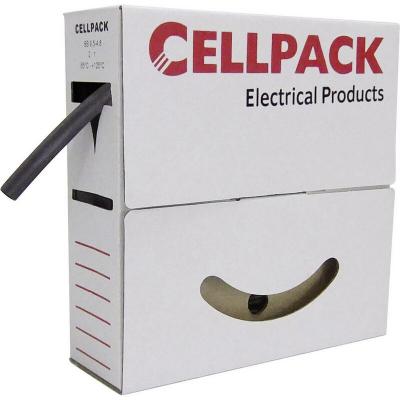 Gaine thermor&eacute;tractable sans colle 2:1 127041 noir &Oslash; avant retreint: 3.20 mm 15 m