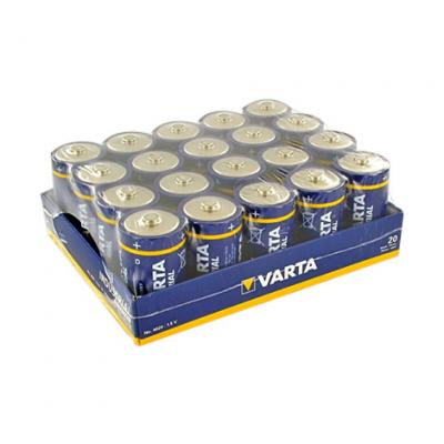 Boite de 20 piles VARTA LR20 - D - UM1 - Industrial - Alcaline - 1.5V