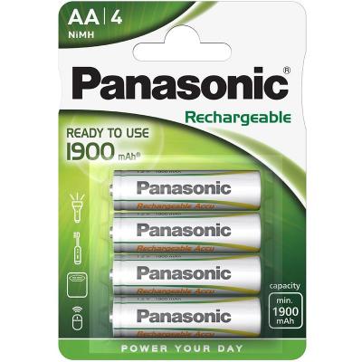 Pack de 4 piles rechargeables Panasonic Evolta AA LR6 