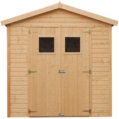 Abri de Jardin en Bois 4,2 m&sup2; - H228x222x233 cm - AVEC SOL IMPR&Eacute;GN&Eacute; - TIMBELA M351+M351G