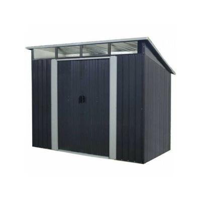 Abri de jardin en m&eacute;tal 4 61 m&sup2; 238 4 193 2 202 6 cm Kit d ancrage inclus Gris